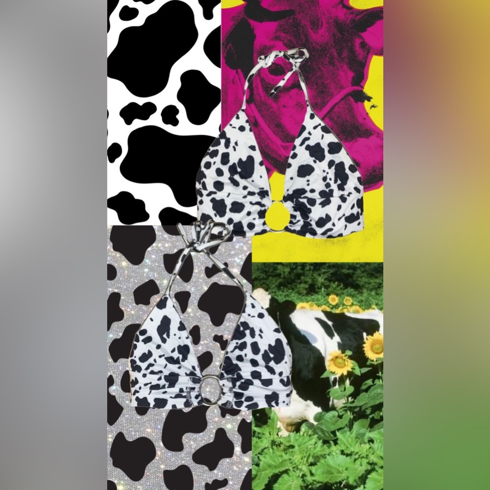COWPRINT TOP: XSMALL/SMALL - SHEIN